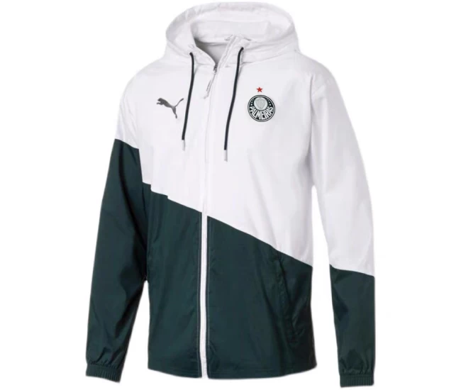 Palmeiras Green and White Windbreaker Football Jacket 2022