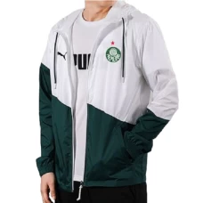 Palmeiras Green and White Windbreaker Football Jacket 2022