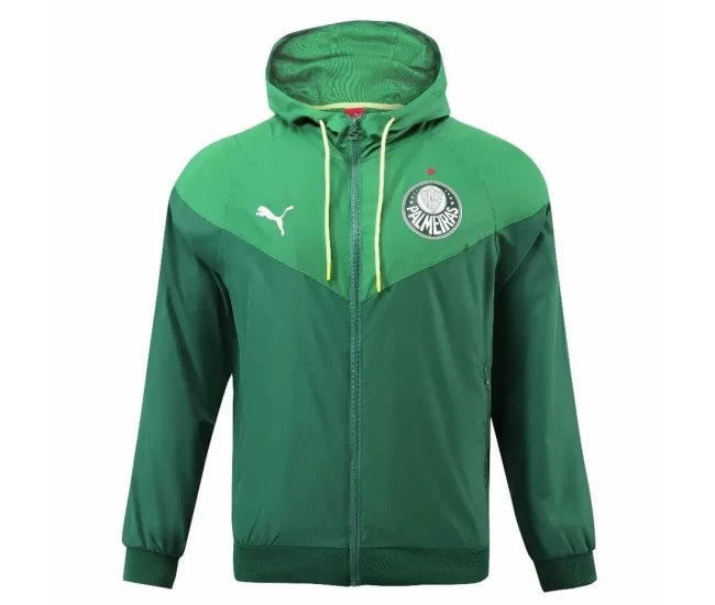 Palmeiras Mens Windrunner Full Zip Hooded Football  Jacket 2023-24