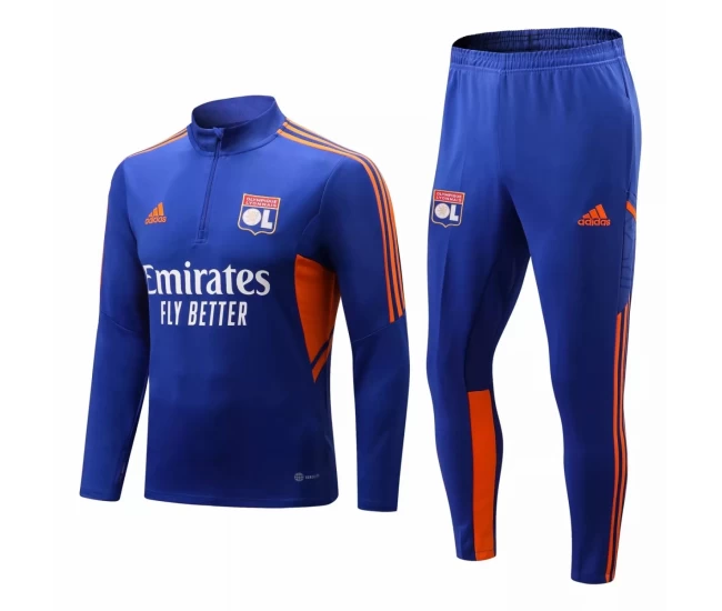 Olympique Lyonnais Blue Training Technical Football Tracksuit 2022-23