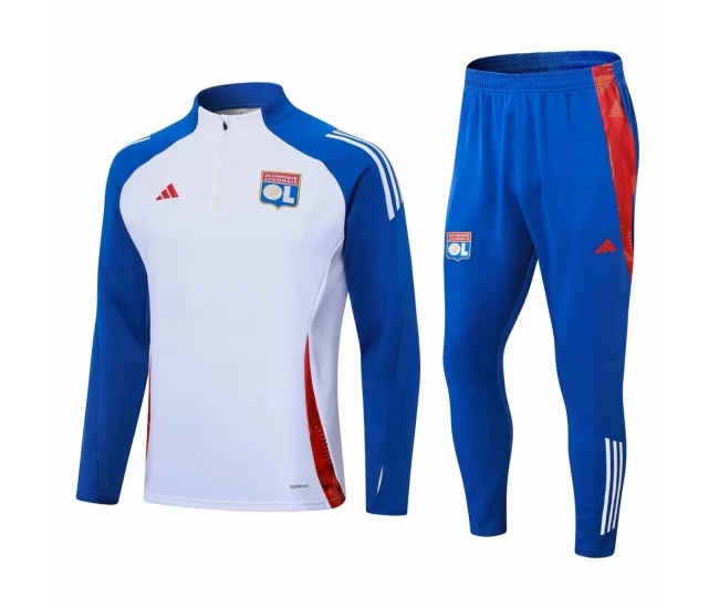 Olympique Lyonnais White Training Technical Football Tracksuit 2024-25