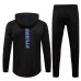 Olympique Marseille Black Hooded Presentation Football Tracksuit 2021-22