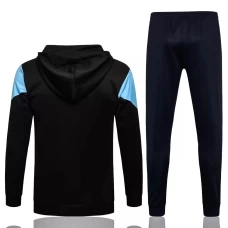 Olympique Marseille Black Hooded Presentation Football Tracksuit 2021-22