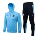 Olympique Marseille Blue Hooded Presentation Football Tracksuit 2021-22