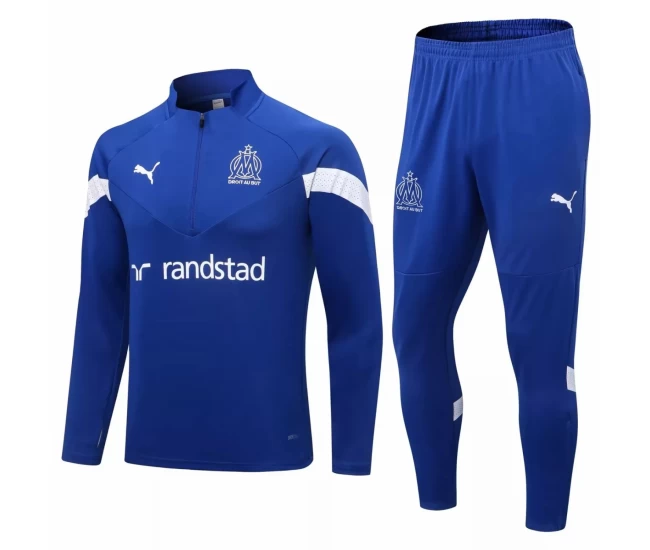 Olympique Marseille Blue Training Technical Football Tracksuit 2022-23