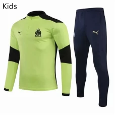 Olympique Marseille Training Technical Soccer Tracksuit Yellow Kids 2020 2021