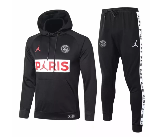 Jordan X PSG Black Football Presentation Tracksuit 2020