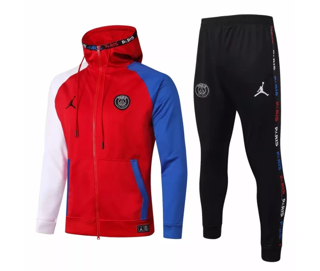 Jordan X Psg Football Casual Fleece Presentation Tracksuit 2020 Red