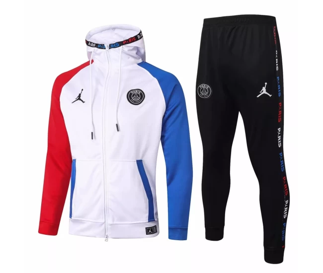 Jordan X Psg Football Casual Fleece Presentation Tracksuit 2020 White