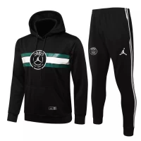 PSG X Jordan Hooded Black Training Technical Football Tracksuit 2021-22