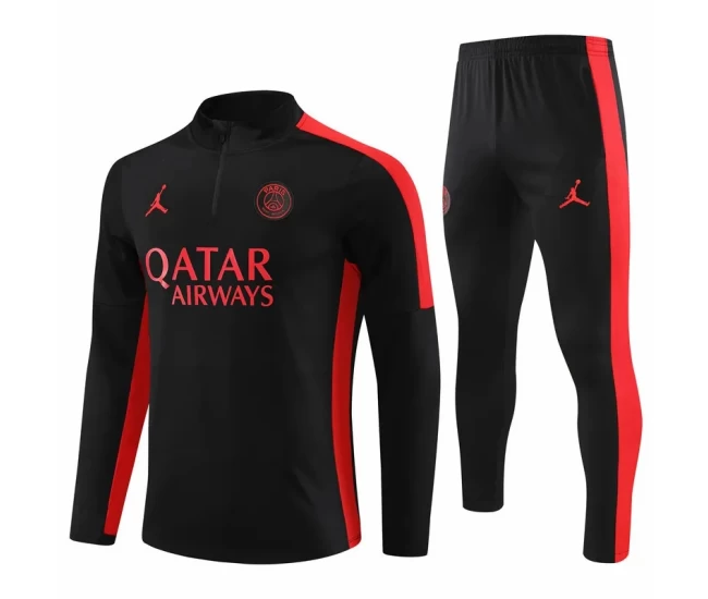 Jordan PSG Black Training Technical Football Tracksuit 2023-24