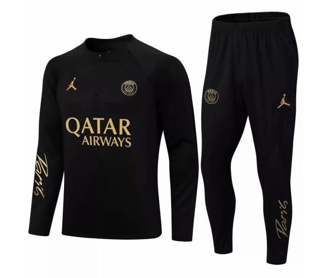 Jordan PSG Black Training Technical Football Tracksuit 2022-23