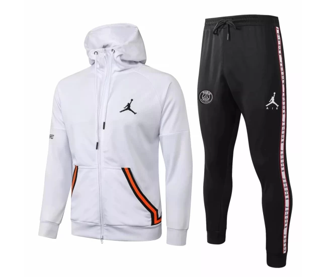 PSG Jordan Football Presentation White Tracksuit 2020