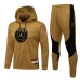 PSG X Jordan Hooded Golden Training Technical Football Tracksuit 2021-22