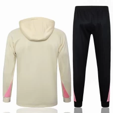 PSG Jordan Beige Training Hooded Technical Football Tracksuit 2024-25