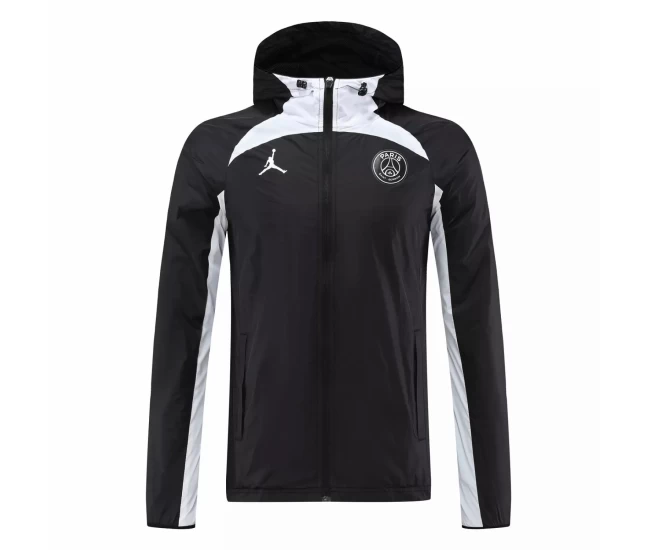 PSG Jordan Mens Black Windrunner Jacket 2022-23