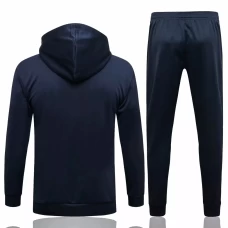 PSG X Jordan Navy Hooded Training Technical Football Tracksuit 2021-22