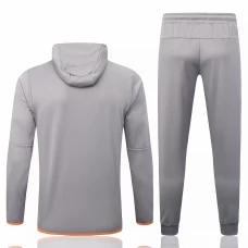 Nike Grey Blue Training Hoodie Presentation Football Tracksuit 2022-23