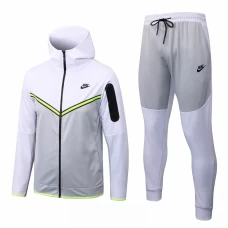 Nike White Grey Training Hoodie Presentation Football Tracksuit 2022-23