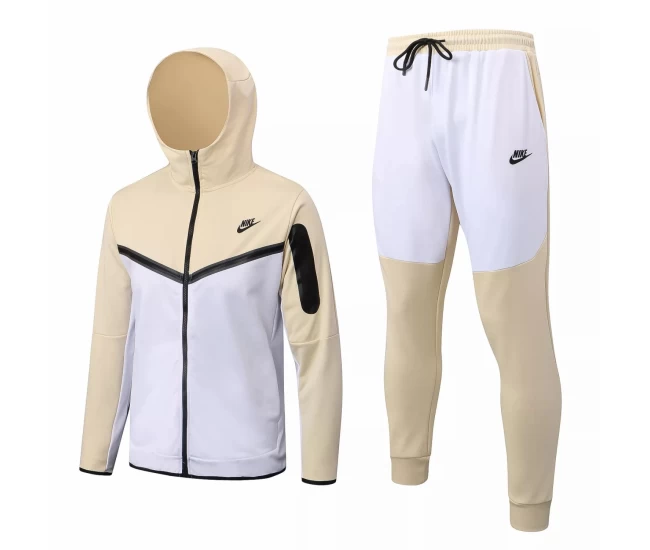 Nike Yellow White Training Hoodie Presentation Football Tracksuit 2022-23