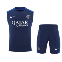 Paris Saint-Germain Mens Pre Match Navy Sleeveless Training Kit 2025-26
