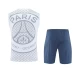 Paris Saint-Germain Mens Pre Match White Sleeveless Training Kit 2025-26