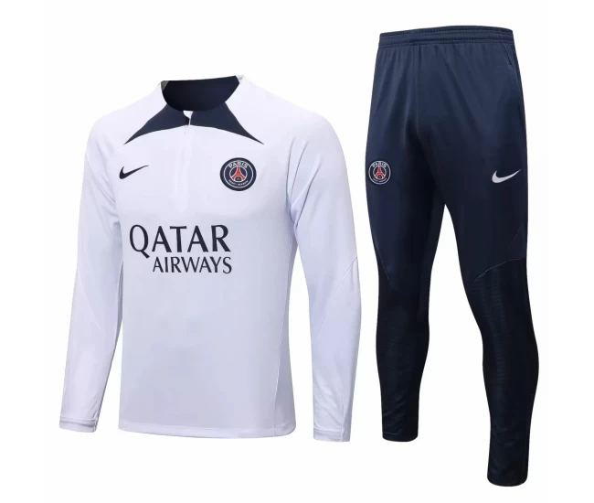 PSG White Training Technical Football Tracksuit 2022-23