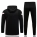 PSG Black Hooded Presentation Football Tracksuit 2021-22 