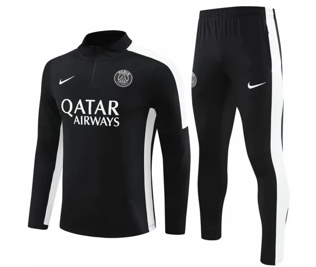 PSG Black Training Technical Football Tracksuit 2023-24