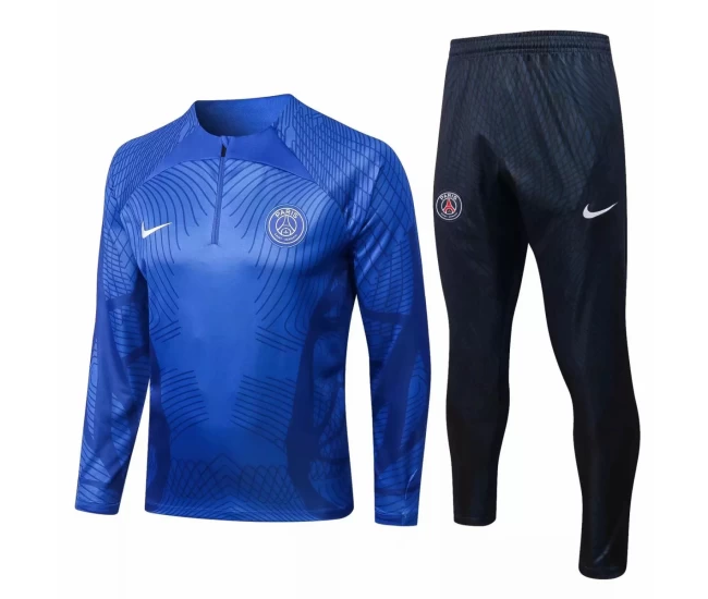 PSG Blue Training Technical Football Tracksuit 2022-23