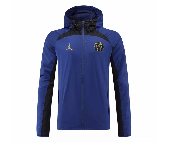 PSG Jordan Blue All Weather Windrunner Football Jacket 2022