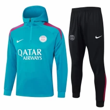 PSG Blue Training Hooded Technical Football Tracksuit 2024-25