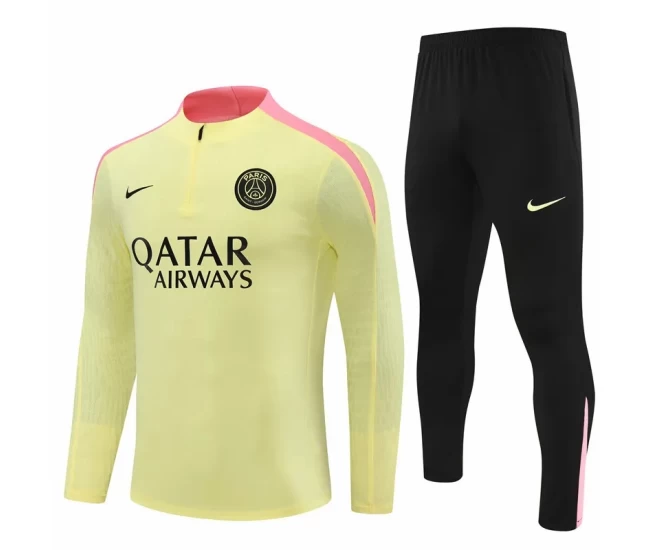 PSG Yellow Training Technical Football Tracksuit 2024-25