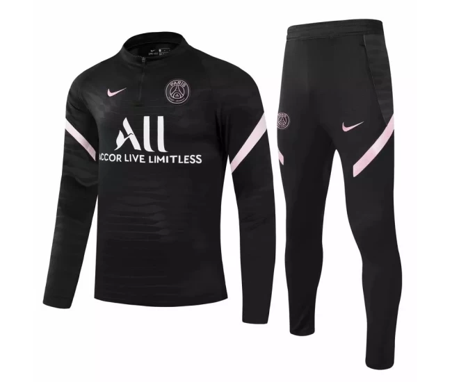 Nike PSG Training Technical Football Tracksuit 2021 Black