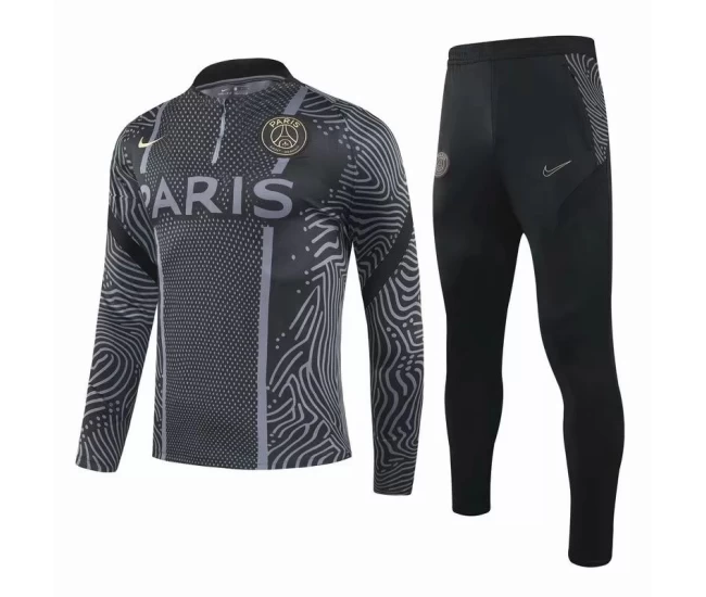 PSG Training Technical Soccer Tracksuit Black 2020 2021