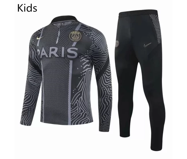 PSG Training Technical Soccer Tracksuit Black Kids 2020 2021