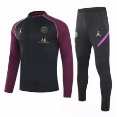 PSG Jordan Training Technical Soccer Tracksuit Black Purple 2021