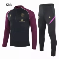 PSG Jordan Training Technical Soccer Tracksuit Kids Black Purple 2021