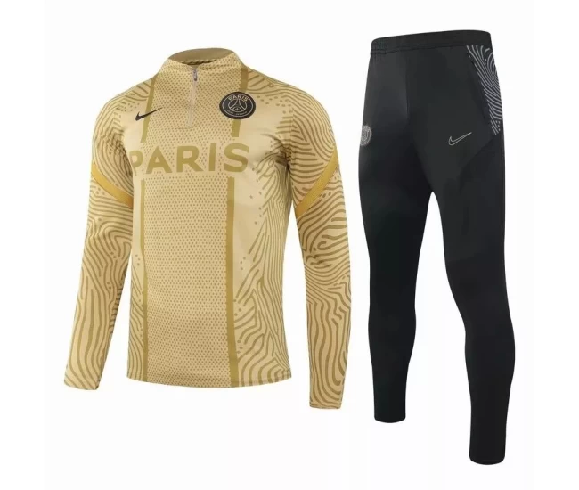 PSG Training Technical Soccer Tracksuit Suit 50th Anniversary Gold 2020 2021