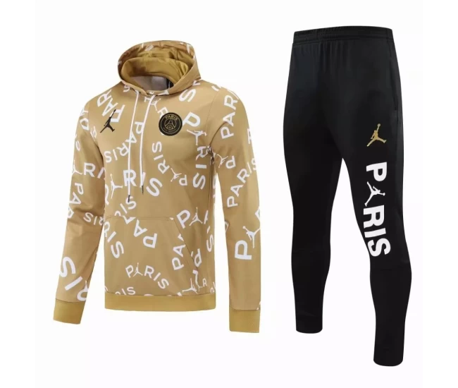 Psg X Jordan Technical Soccer Tracksuit Gold ​2021