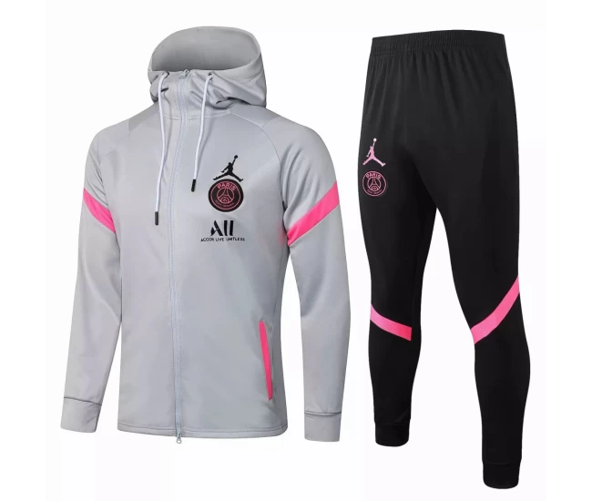 PSG X Jordan Technical Soccer Tracksuit Grey ​2021 2022