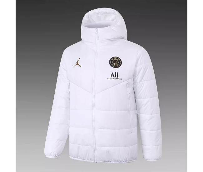 PSG X Jordan Training Winter Jacket White 2020 2021