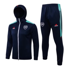 Arsenal FC Navy Hooded Presentation Football Tracksuit 2021-22