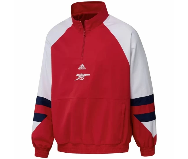 Arsenal Mens Icon Raglan Quarter Zip Football Top 2023-24