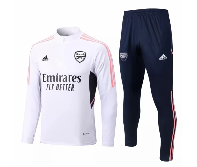 Arsenal White Training Technical Football Tracksuit 2022-23