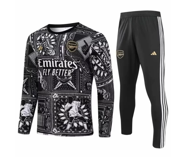 Arsenal FC Black Training Technical Football Tracksuit 2023-24