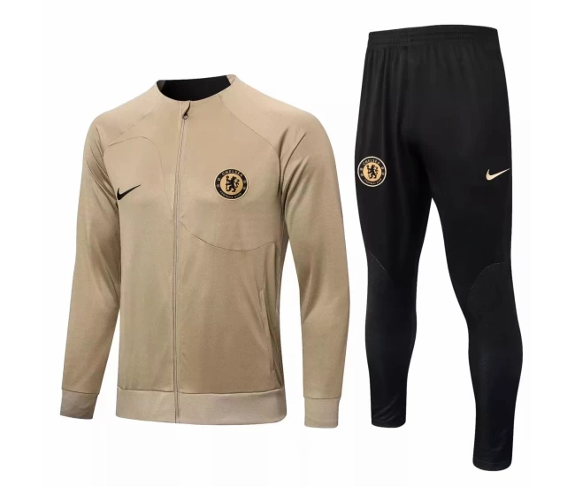 Chelsea FC Beige Training Presentation Football Tracksuit 2022-23