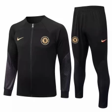 Chelsea FC Black Training Presentation Football Tracksuit 2022-23