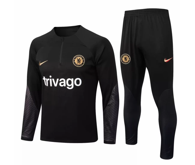 Chelsea Black Training Technical Football Tracksuit 2022-23