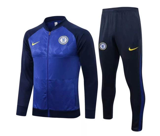 Chelsea FC Blue Training Presentation Football Tracksuit 2021-22